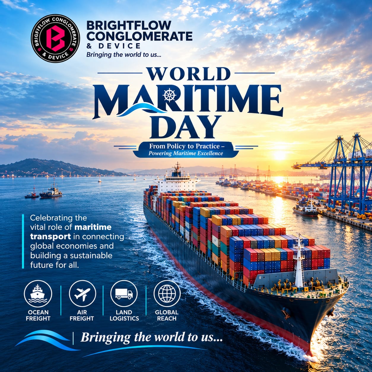 🌊⚓ BRIGHTFLOW LOGISTICS SERVICES CELEBRATES WORLD MARITIME DAY 2026