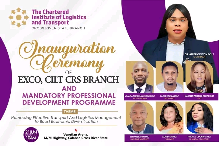 A NEW MILESTONE: OUR CEO DR. ANIE ITON INAUGURATED AS CILT CROSS RIVER STATE CHAIRMAN
